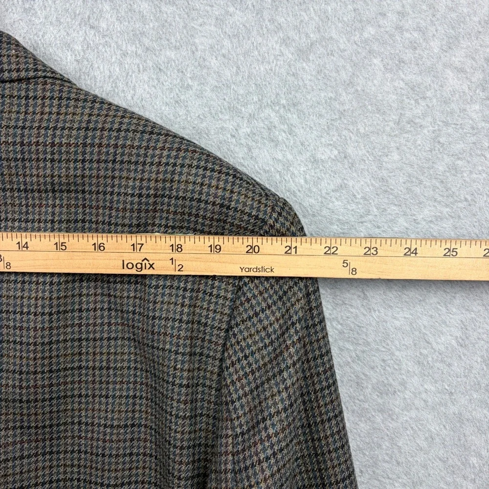 Lauren Ralph Lauren Blazer Mens 46R Brown Gun Club Check Wool Sport Coat Trad